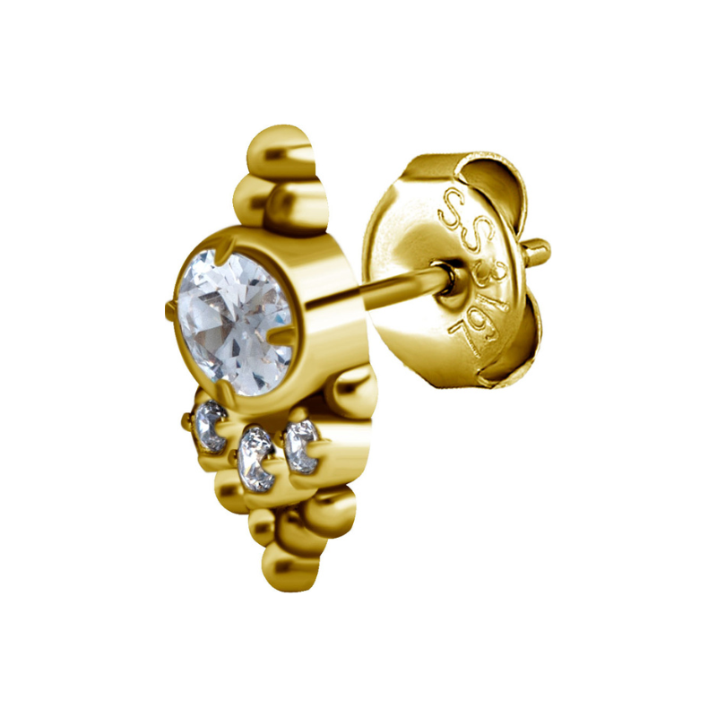 Boucle d'oreille Sophia en PVD Gold