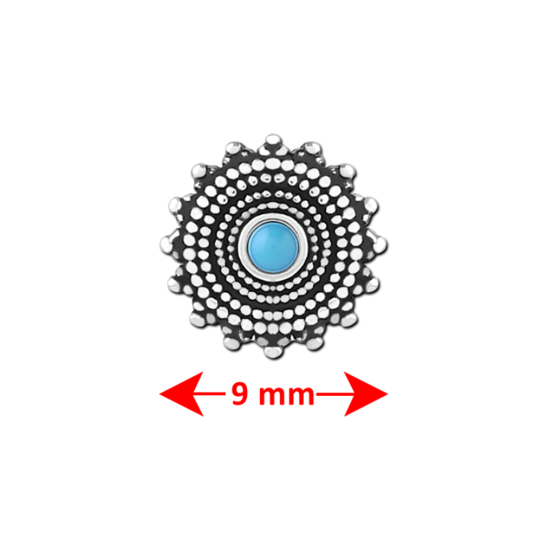 Boucle d'oreille en acier chirurgical style tribal