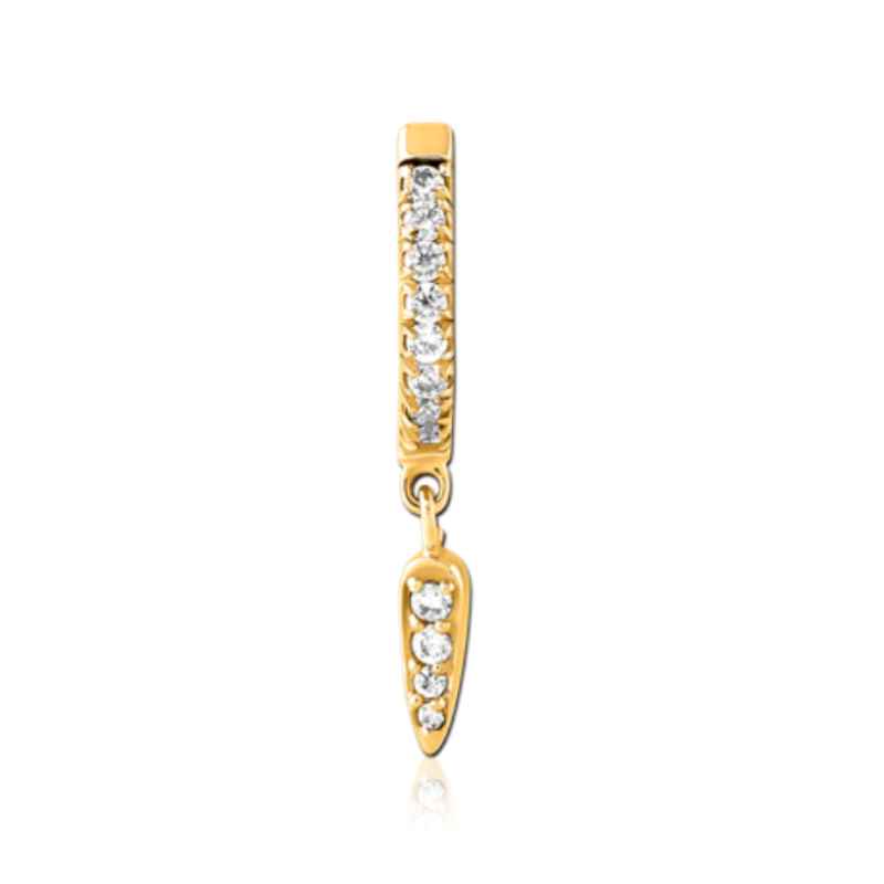 Anneau de piercing clicker brillants avec charms intégré