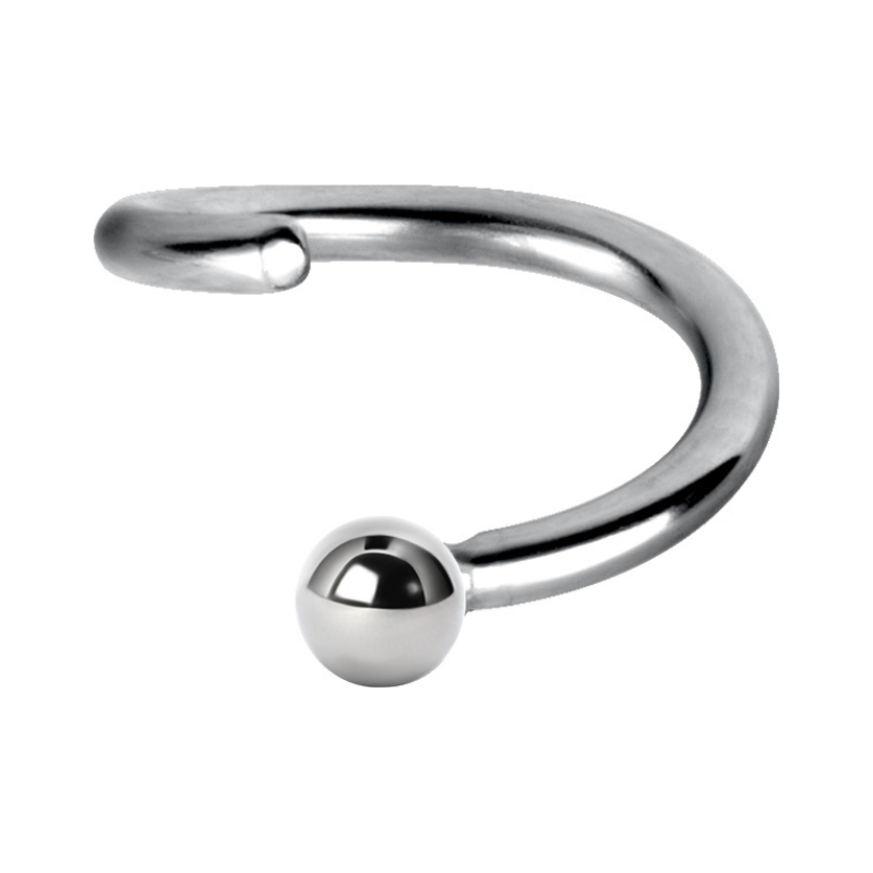 Anneau en acier ou plaqué or avec micro boule (hélix,tragus et nez)