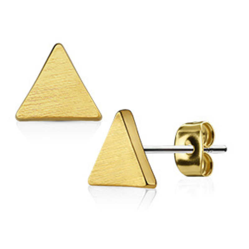 Boucle d'oreille Rhodes en acier chirurgical doré