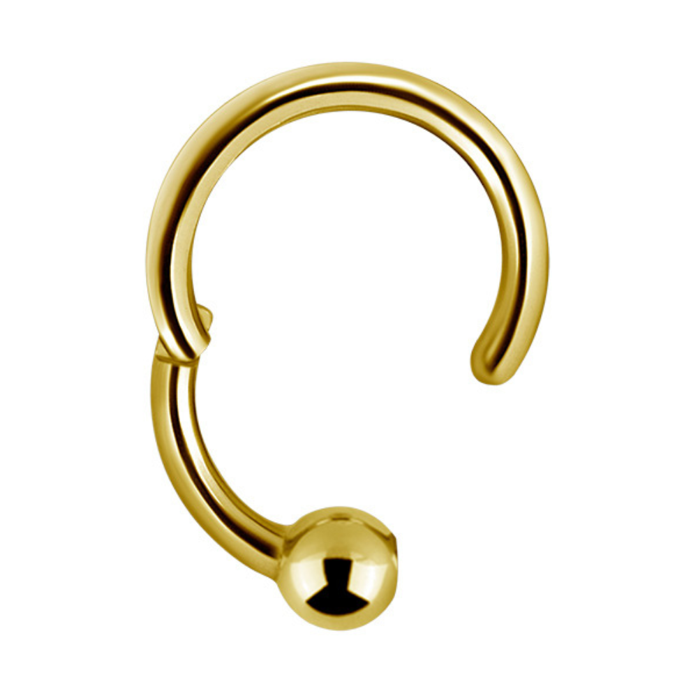 Piercing anneau boule clicker en PVD Gold