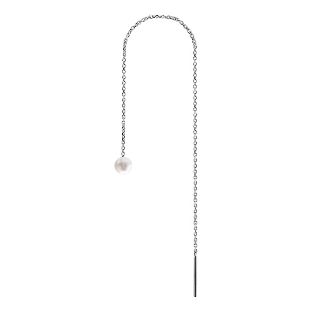 Boucle d'oreille pendante avec perle