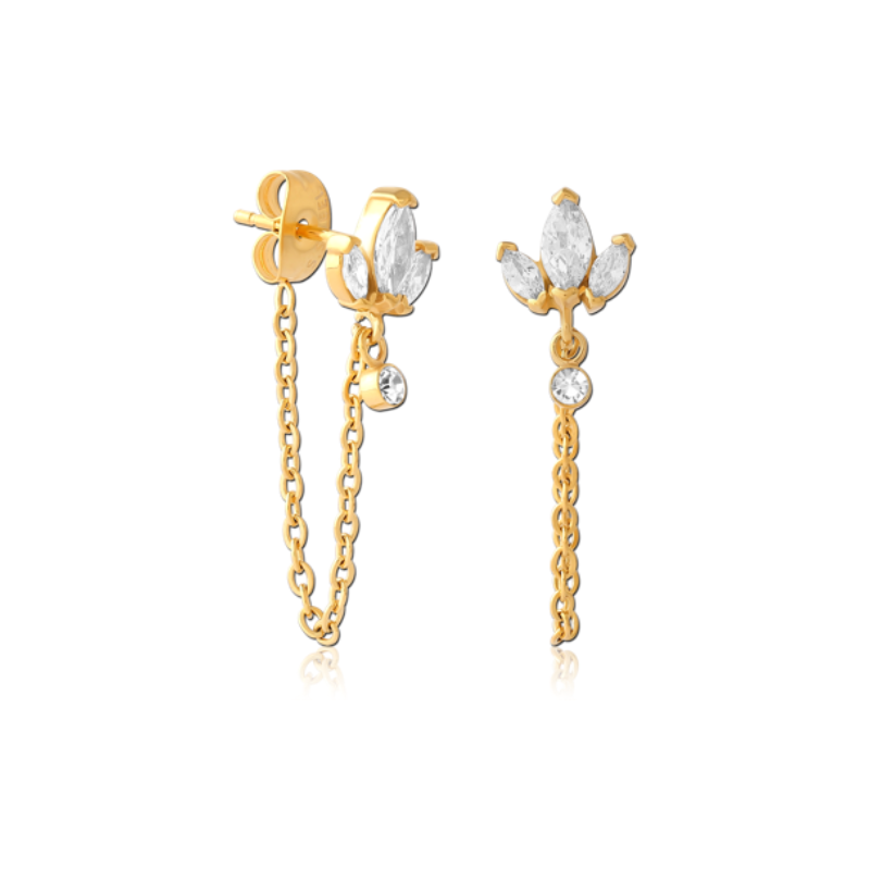 Boucle d'oreille Carla en PVD Gold