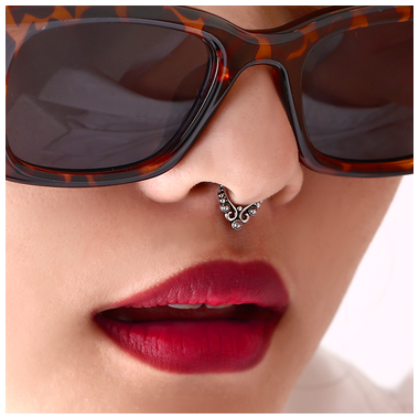 Anneau clicker Anna en acier chirurgical