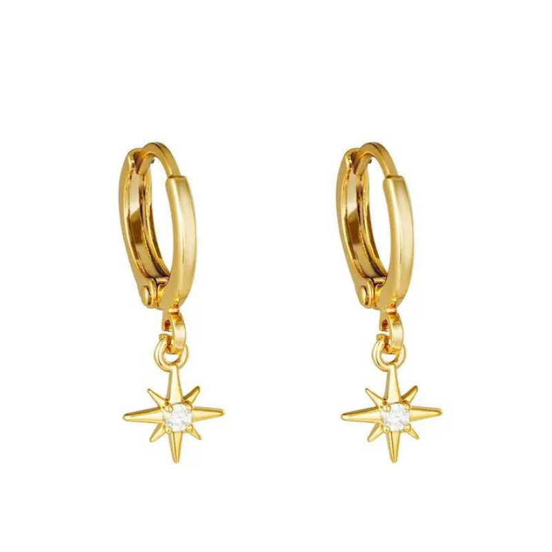 Boucles d'oreilles Sana avec pendentif étoile