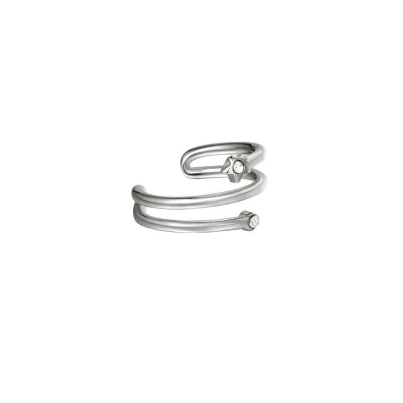 Earcuff spirale en acier inoxydable