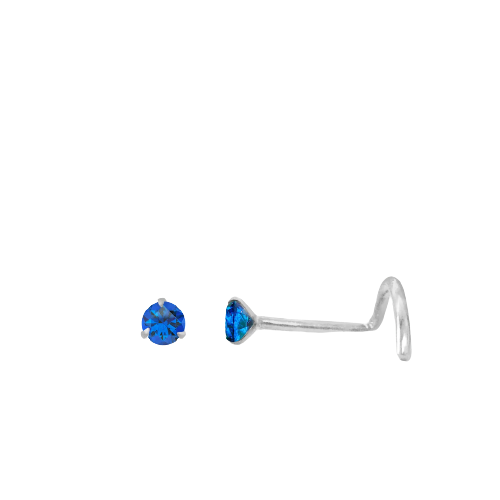 Piercing nez saphir 0,05 carats or blanc