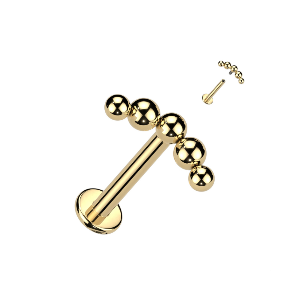 Piercing hélix gold titanium micro boule