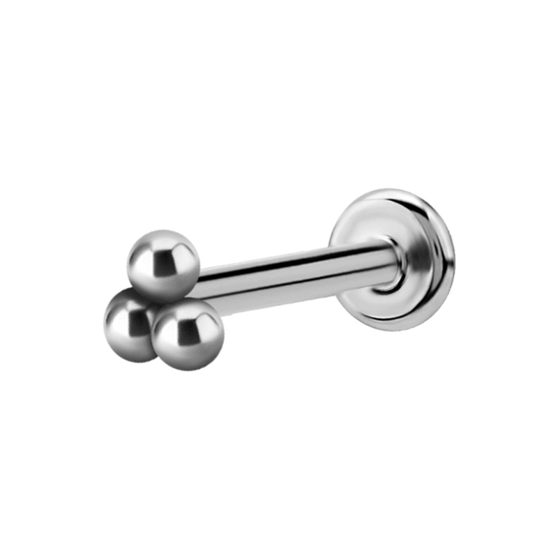 Piercing trois boules en titane