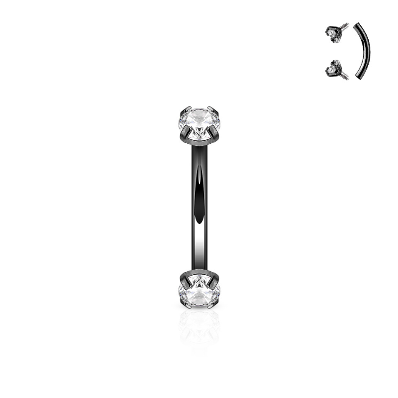 Piercing rook et daith avec brillants