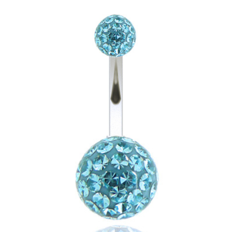 Piercing pour le nombril en cristal de swarovski