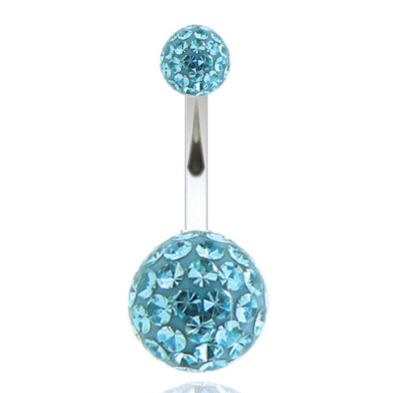 Piercing  pour le nombril en cristal de swarovski