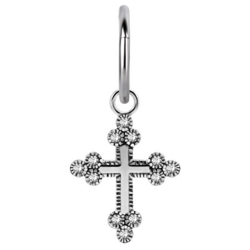 charm croix porté sur clicker