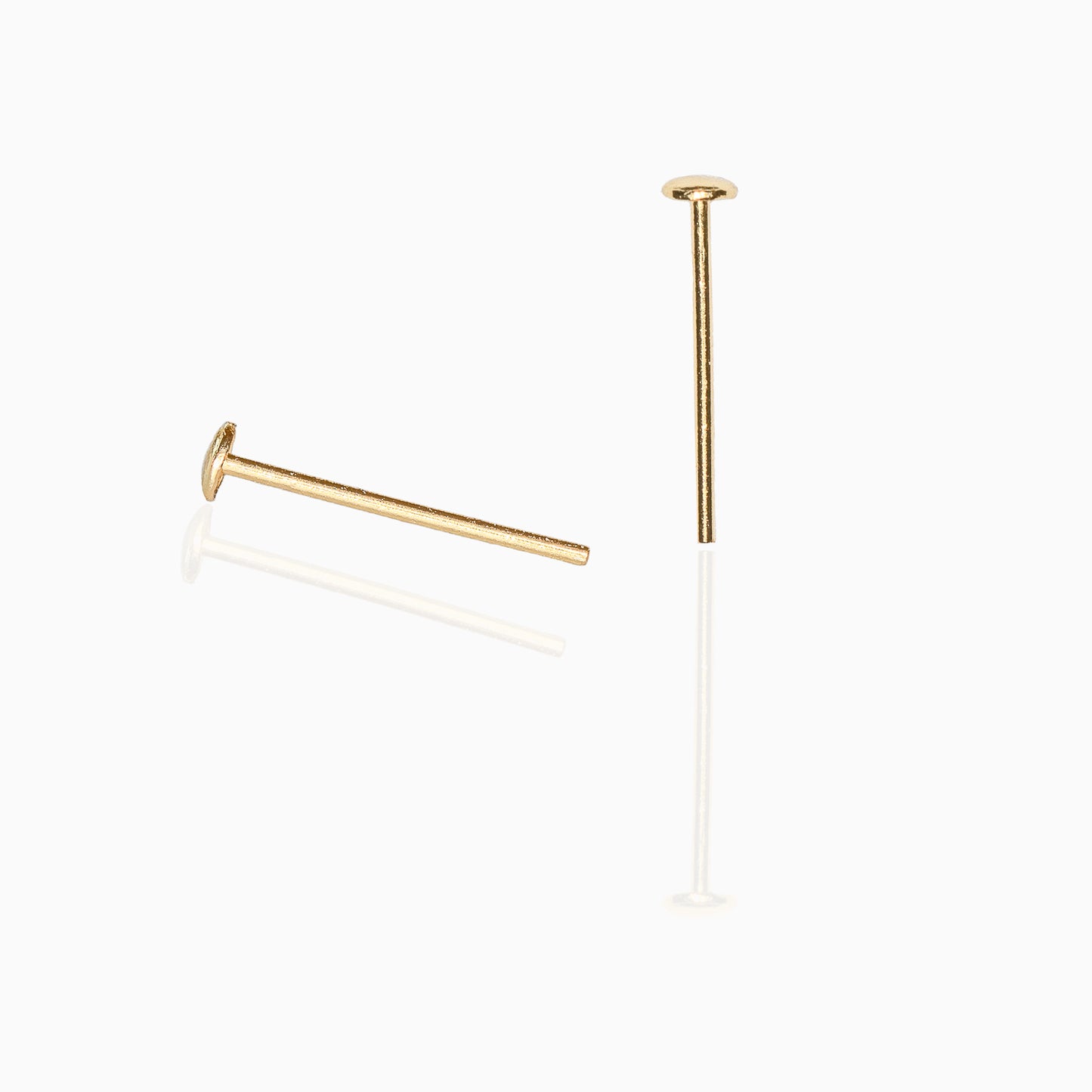 Piercing nez argent doré avec rond plat