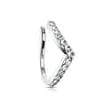 Lot De 10 Anneaux De Nez Faux Piercing - Zircon, Argenté, Sans Perçage, Pour Femmes Et Hommes - 2