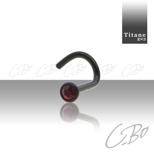 Piercing nez titane noir