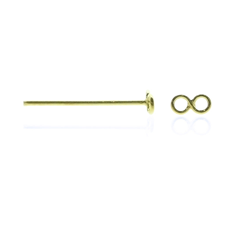 Piercing nez argent plaqué or signe infini