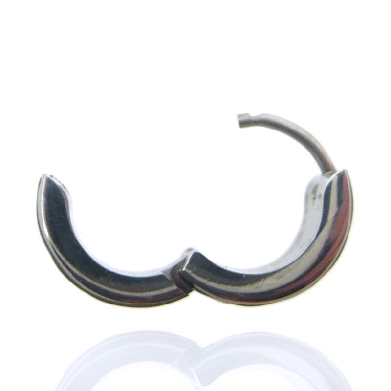 Piercing anneau en acier gris et noir