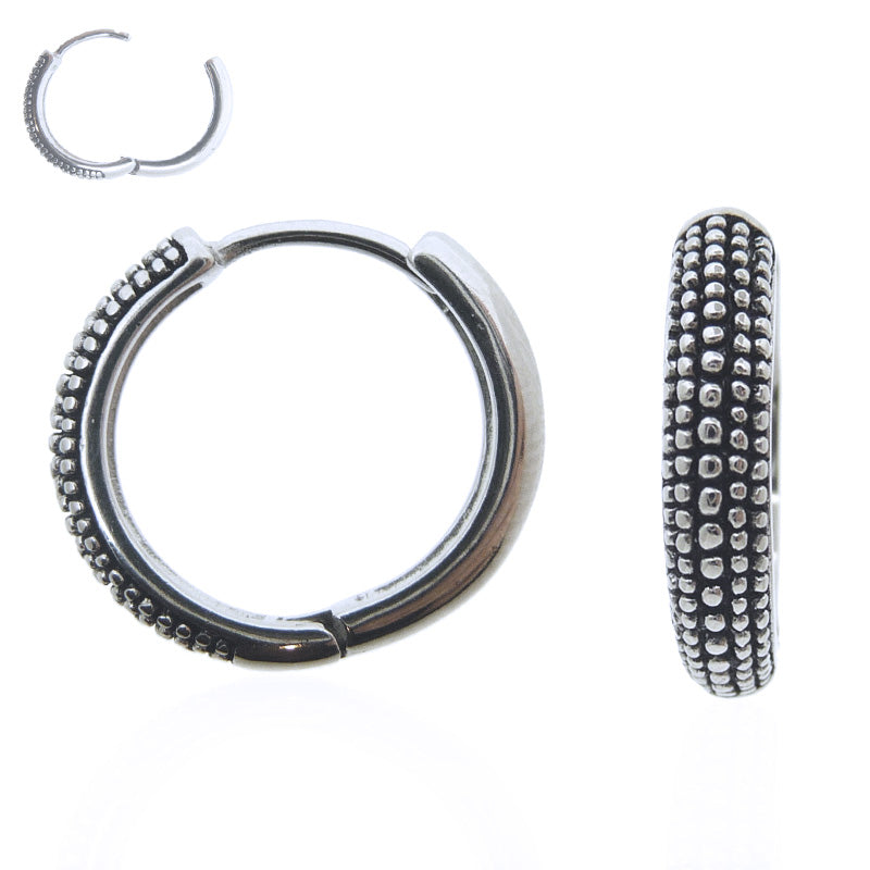 Boucle d'oreille mixte en acier