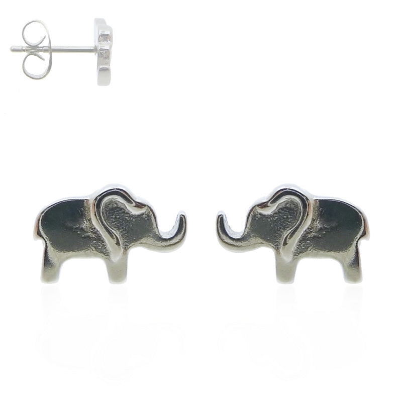 Boucle d'oreille éléphant en acier chirurgical