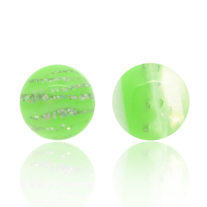 Piercing boule acrylique fluo pailletté