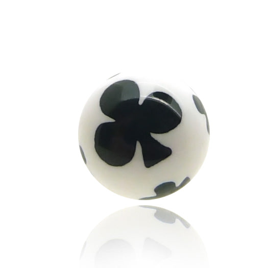 Boule de piercing acrylique trèfle
