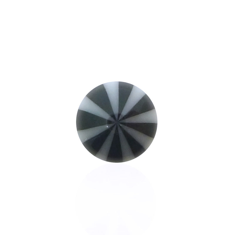 Piercing boule fantaisie avec rayures blanches