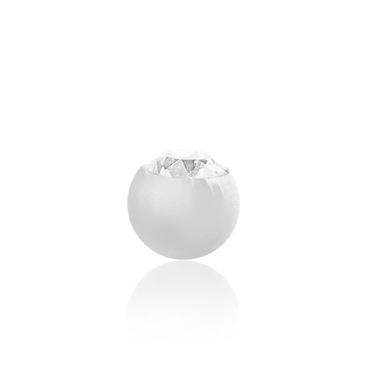 Piercing boule or blanc oxyde de zirconium