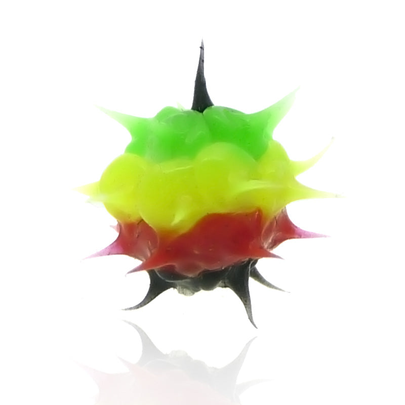 Boule de piercing silicone vert/jaune/rouge