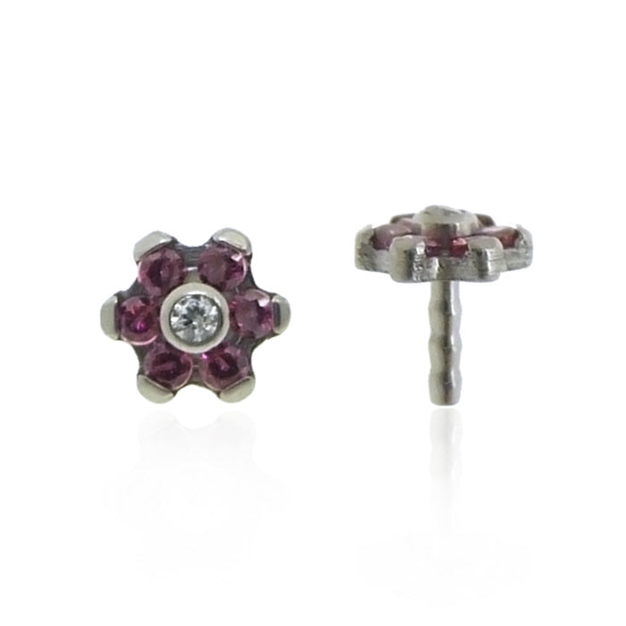 Piercing clipsable fleur pour l'oreille