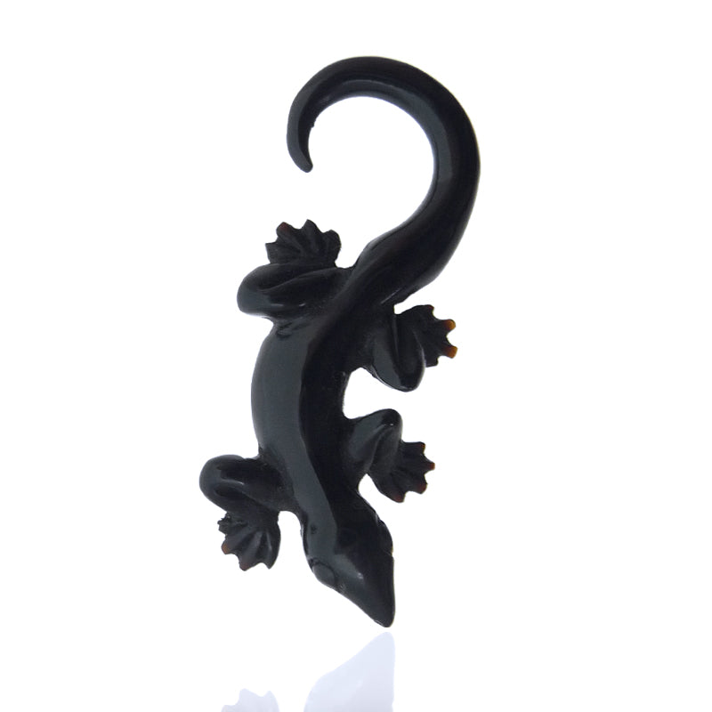 Piercing lézard écarteur en corne de buffle