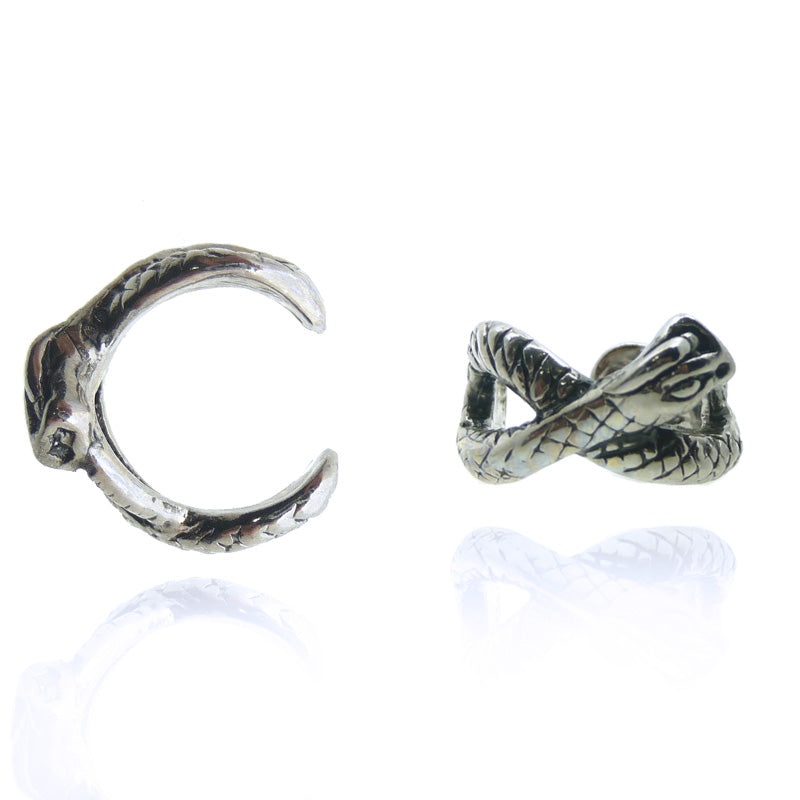 Piercing bague d'oreille en argent motif serpent