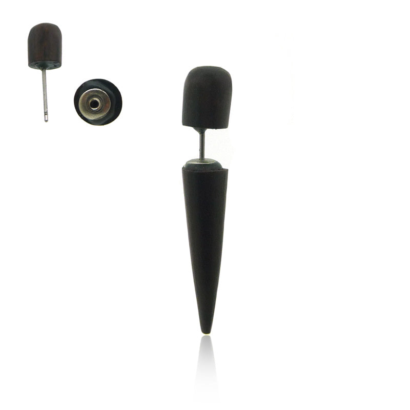 Piercing faux écarteur bois exotique artisanal