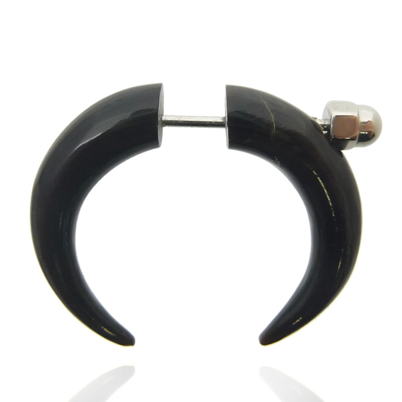 Piercing faux écarteur en corne de buffle fermeture vissable