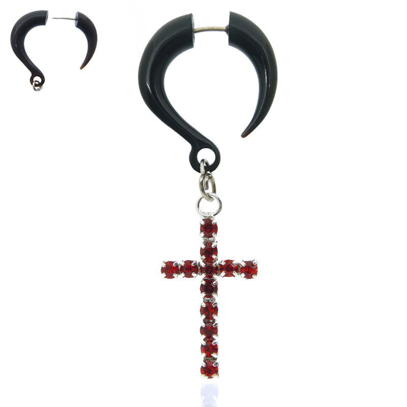 Piercing faux ecarteur avec croix