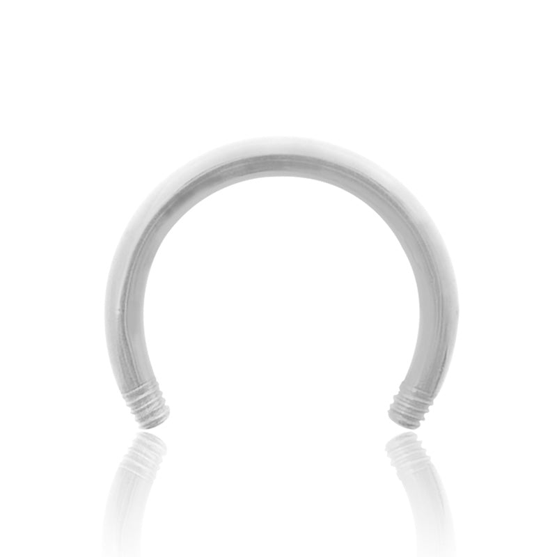 Piercing fer à cheval or blanc (1,6mm)