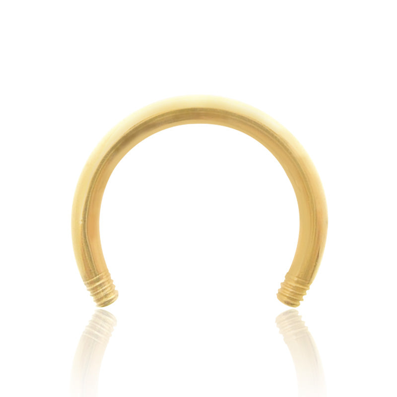 Piercing fer à cheval or jaune (1,2mm)