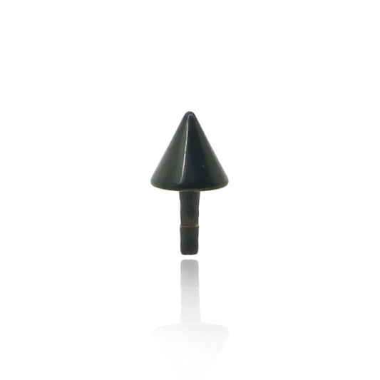 Piercing labret clipsable acier anodisé noir pic