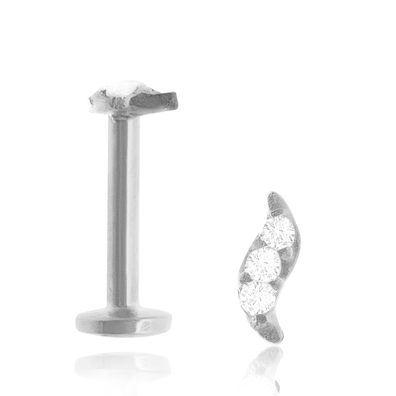 Piercing vissable or blanc arabesque