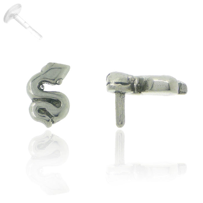 Piercing labret serpent clipsable