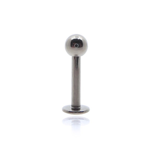 Piercing labret titane gris avec boule