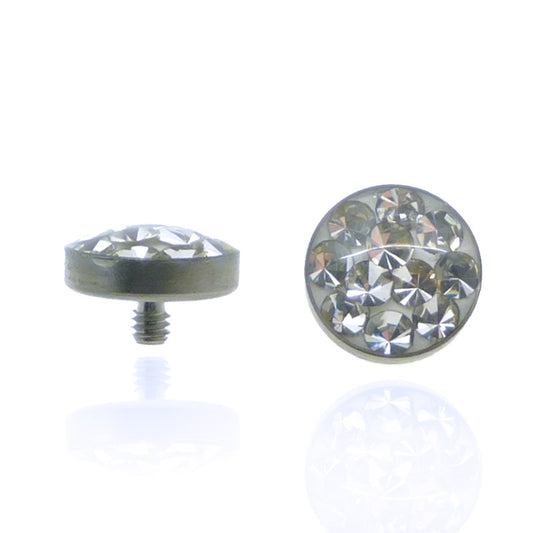 Piercing microdermal titane avec cristal de Swarovski