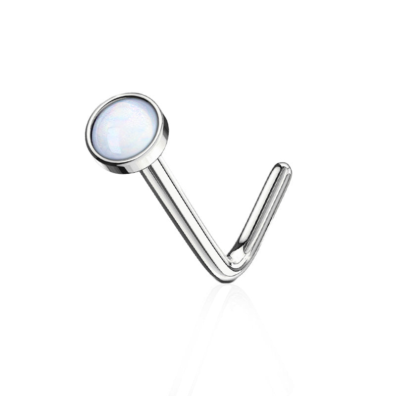 Anneau ouvert pour le nez (acier chirurgical, argent, finition Anneau ouvert pour le nez (acier chirurgical, argent, finition