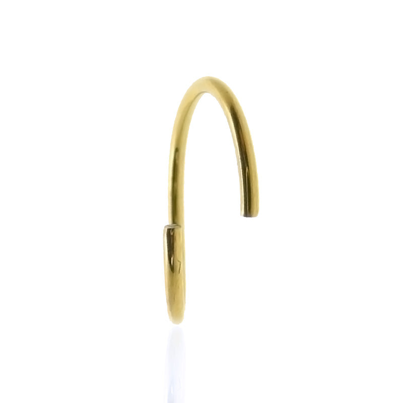 Piercing nez et oreille : anneau plaqué or 24K