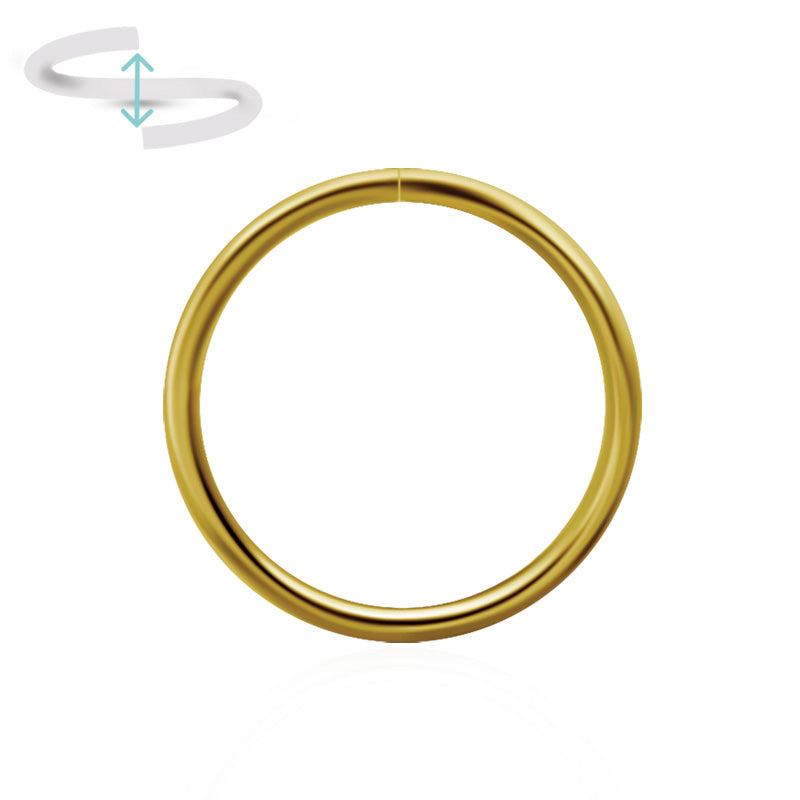 Piercing nez et oreille : anneau plaqué or 24K
