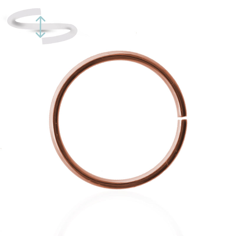 Piercing de nez : anneau en argent couleur cuivré