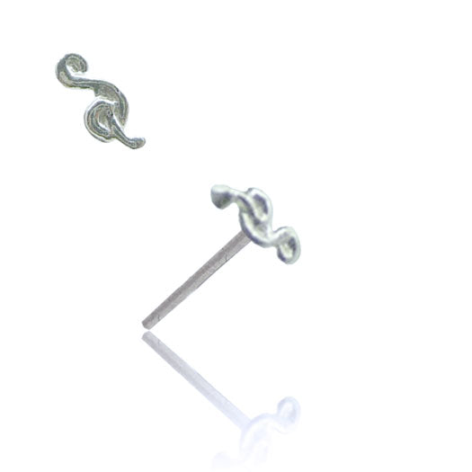 Piercing nez argent clé de sol
