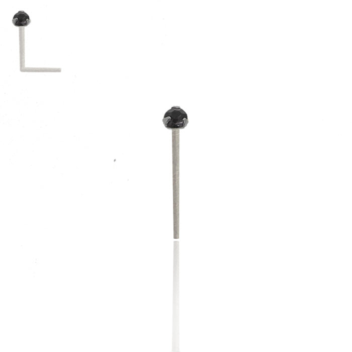 Piercing nez argent noir