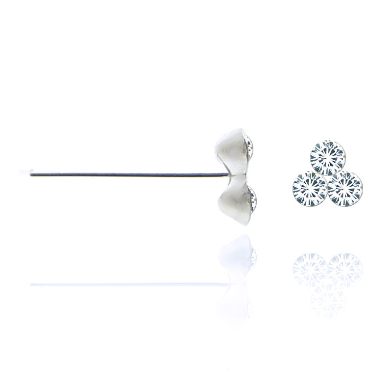 Piercing nez argent avec trois mini zircons